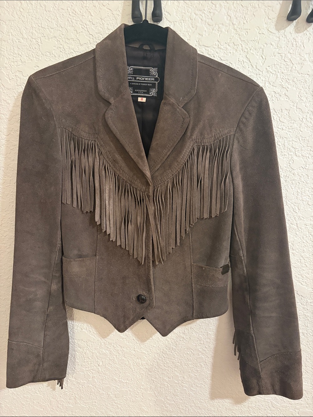 PIONEER Women's Suede Fringe Jacket - Grey